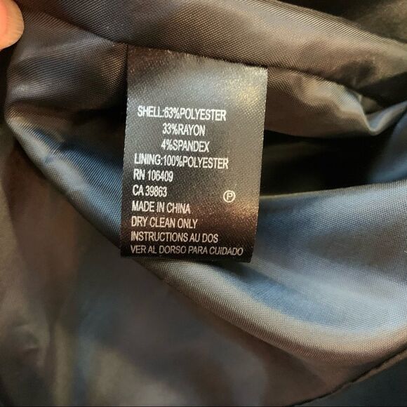 Tahari Arthur S Levine blue gray striped blazer - Picture 9 of 10